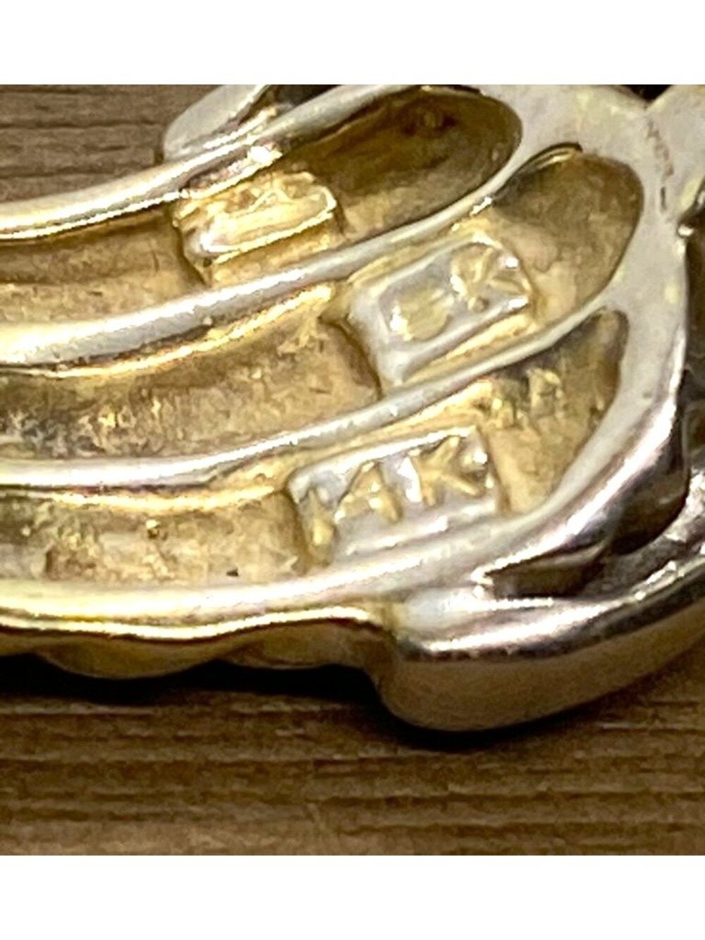 David Yurman 14K White and Yellow Gold Triple Cable X Ring Size 6.5 - Picture 3 of 9